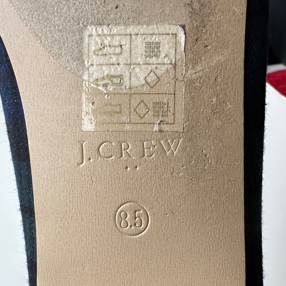 J Crew Tassel Plaid Slip-On Loafers in Dark Blue & Green - Picture 4 of 11